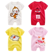 Sao Gan bé bé onesies mùa hè phần mỏng sơ sinh 3-6-9 tháng nữ bé bông quần áo 0-1 tuổi