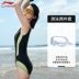Li Ning một mảnh tam giác áo tắm nữ 2022 mới hợp thời trang không tay bảo thủ thể thao chuyên nghiệp sexy giảm béo suối nước nóng bikini 2 mảnh màu hồng Bộ đồ bơi hai mảnh