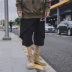 Đường phố bắn Nhật Bản retro thủy triều thương hiệu thanh niên da sa mạc khởi động kaki martin khởi động giày cao giày của nam giới giày thể thao sneaker Giay cao