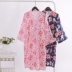 Áo ngủ nữ mùa hè áo choàng tắm bông gạc mỏng đồ ngủ nữ Nhật Bản kimono áo choàng tắm kích thước lớn bình thường hấp nhà bộ pijama lụa Night Robe