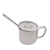 Чистый титановый складной чашка с крышкой титановой сплаво