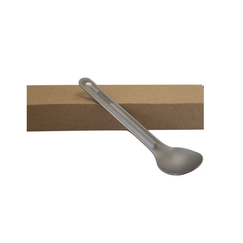 Серебряный серебряный муравей Pure Titanium Straight Sweet Portetle, длинная ложка, пол -ска и половина -точка титановой посуды для кемпинга Кемпинг Дом