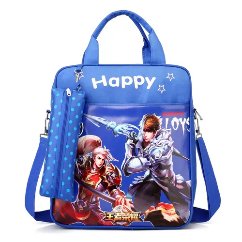 Мультяшный художественный портфель, водонепроницаемая барсетка, льняная сумка, сумка для учебы, в корейском стиле