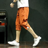Mùa hè 2018 mới quần cotton và vải lanh giản dị nam cộng với chất béo cỡ lớn hoang dã quần bảy phiên bản Hàn Quốc của xu hướng quần nam quần bó ống
