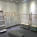 Современный стенд, настенная минималистичная вешалка из натурального дерева, детская одежда