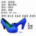 Giày cưới màu xanh nữ thấp giúp đỡ miệng nông với giày cưới 8cm Giày phong cách Trung Quốc trên xe bánh mì nướng cho bà bầu mang giày cô dâu