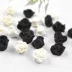 Công cụ trang sức nghệ thuật móng tay Gốm sứ mềm Hoa hồng đen và trắng đã hoàn thành Cánh hoa làm bằng tay Đồ trang sức 5 cái - Công cụ Nail
