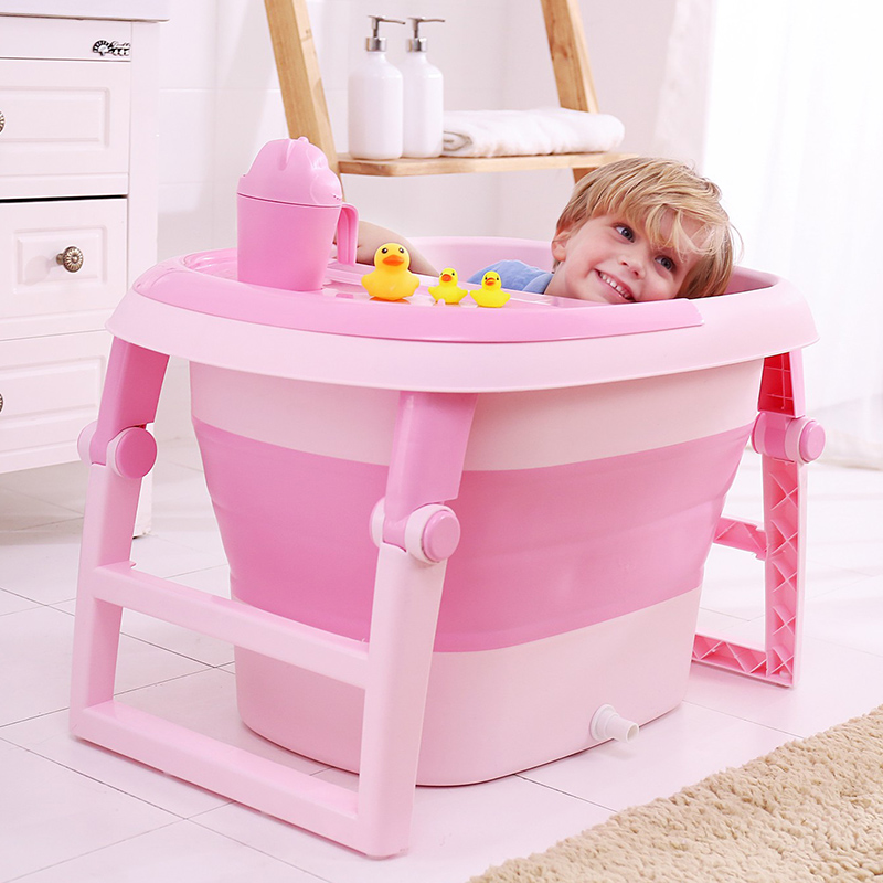 婴儿洗澡盆宝宝浴桶可折叠儿童洗澡桶沐浴盆可