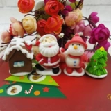Рождественские украшения украшения украшения Fontch Edible Santa Claus Sugar Man Doll Snow Kid Deam House Candy Doll