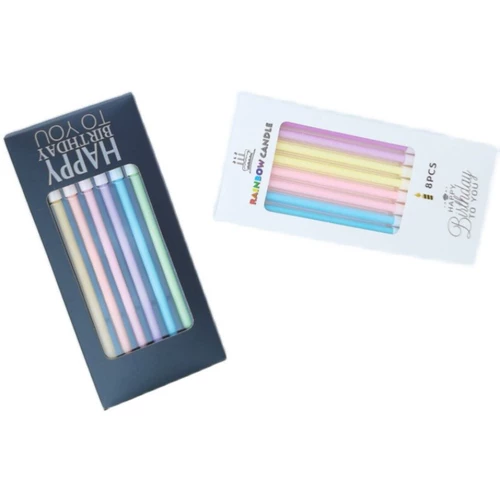 Черная свеча, прямая белая упаковка, карандаш