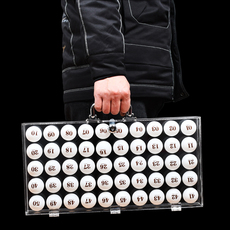 набор для настольного тениса 透明球盒乒乓球号码球展示盒招投标商业活动亚克力号码球收纳新品