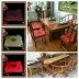 Trung quốc đệm gỗ gụ ghế ăn gỗ rắn cổ điển dân tộc đồ nội thất sofa đệm phong cách Trung Quốc ghế trà vòng ghế đệm dây đeo