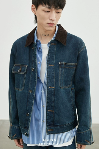 NANS, вельветовая дизайнерская ретро джинсовая куртка