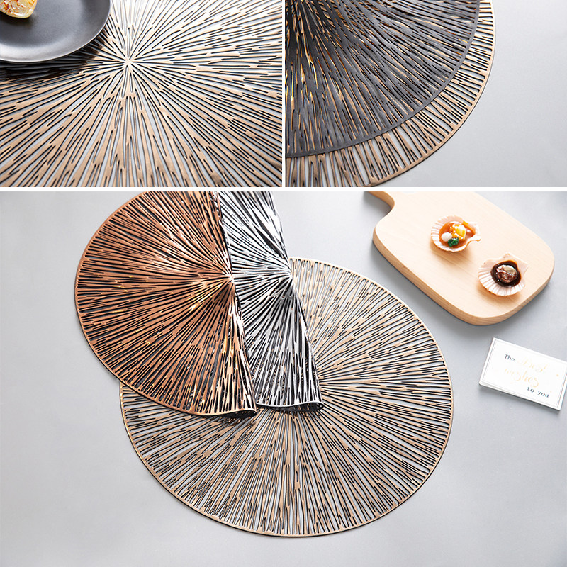 Nordic light luxury teacup MATS, heat insulation MATS, simple and modern vegetable MATS, Western placemats, plate MATS, table MATS, no need to wash Application Scenario