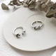 Nhật Bản và Hàn Quốc sterling bạc nhẫn mở vòng dày nút thắt nút ngón tay nhẫn nhẫn retro cá tính đôi nam nữ nhẫn bạch kim Nhẫn