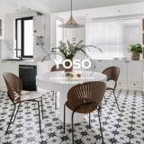 Французская ретро черно -белая плитка кухня ресторан туалетная плитка туалетная ванная комната настенная плитка кирпич двор балконы балконы плитка