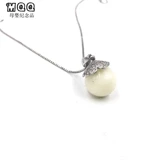 Детский сувенир, подвеска, ожерелье ручной работы, четырехлистный клевер, серебро 925 пробы, делается под заказ