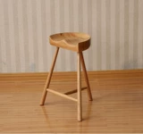 Северная барная стул Сплошная древесина и современный батончик Apple Bar Bar, скамейка, Home Chair High, бесплатная доставка