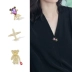 7Do chống chảy nước trong cổ áo xuồng nhỏ corsage nữ Hàn Quốc cá tính áo len pin cố định quần áo phụ kiện khóa - Trâm cài