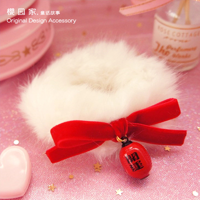 taobao agent Chinese small bell with tassels, plush hair accessory, Chinese style, Lolita style