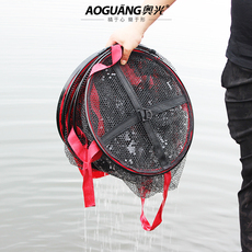 садок 奥光竞技鱼护网兜涂胶黑坑渔护渔具渔网万向鱼兜防挂装鱼网袋特价