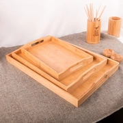 2019 pallet gỗ tấm gỗ khay gỗ hình chữ nhật khay tre khay tre khay trà tấm ăn tối phong cách Nhật Bản - Tấm