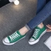 Sinh viên mùa xuân giày vải nữ Hàn Quốc phiên bản của đôi giày của nam giới thấp để giúp giày phẳng giày thoáng khí giày đơn màu trắng giày giầy adidas nữ Plimsolls