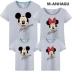 Mẫu áo xuân hè 2018 hai mẹ con cài đặt cho gia đình ba chiếc áo phông Mickey Mickey xu hướng du lịch giải trí cotton-bố mẹ áo gia đình 3 người Trang phục dành cho cha mẹ và con
