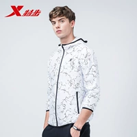 Áo gió nam Xtep 2019 xuân hè mới hai lớp áo khoác thể thao trùm đầu chống nắng quần áo nam 982329150392 - Áo gió thể thao áo gió uniqlo nữ chính hãng