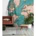 Fan Wei Bắc Âu Blue Ocean Bản Đồ Tấm Thảm Nền Tường Nghệ Thuật Trang Trí Treo Rèm Cửa Rèm Cửa Khăn Trải Bàn Bãi Biển Khăn