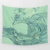 Fan Wei [nhà] ins tấm thảm bọc Bắc Âu cá voi treo tường phòng ngủ vải bọc vải ký túc xá - Tapestry Tapestry