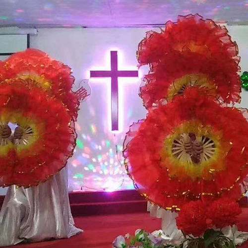 Красный настенный деревянный декор