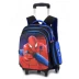 Trailer bag trường bag trường tiểu học nam ba bánh xe kéo túi trường trẻ em của hộp push-pull ba lô spiderman