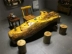 Vàng khắc toàn bộ bàn cà phê kung fu trà biển hộ gia đình gỗ rắn bàn trà gỗ mới Trung Quốc khắc gốc bàn trà văn phòng - Các món ăn khao khát gốc