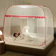 Cửa lưới chống muỗi màu hồng miễn phí lắp đặt yurt mã hóa dày 1,8m1,5 m 1,2 giường chống rơi mạng mới gió đỏ - Lưới chống muỗi