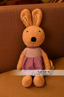 Полосатое платье коричневое кролик
