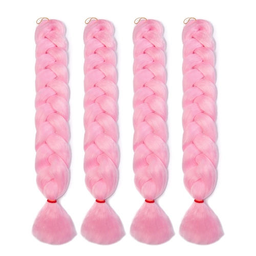 Парик, розовые боксерские дреды с косичкой для плетения волос, делается под заказ