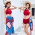 Áo tắm của phụ nữ ba mảnh Hàn Quốc nhỏ hương thơm bảo thủ sinh viên nhỏ tươi mặc bikini chia áo tắm bao phủ bụng là mỏng bộ đồ bơi 2 mảnh Bộ đồ bơi hai mảnh