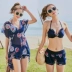 2018 phụ nữ mới của bộ bikini chia ba mảnh bộ tấm thép tập trung ngực phẳng bãi biển thời trang cô gái áo tắm