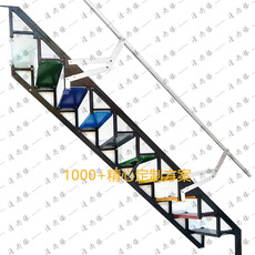 Лестница 阁楼loft折叠楼梯悬空伸缩楼梯钢木现代轻奢家用室内户外楼梯定制