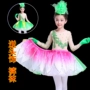 Xiaohe phong cách thứ chín cỏ cỏ hợp xướng múa trẻ em váy công chúa váy cô gái áo da trẻ em nam