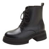 Martens, коричневые демисезонные флисовые короткие сапоги, из натуральной кожи, подходят для подростков, коллекция 2023