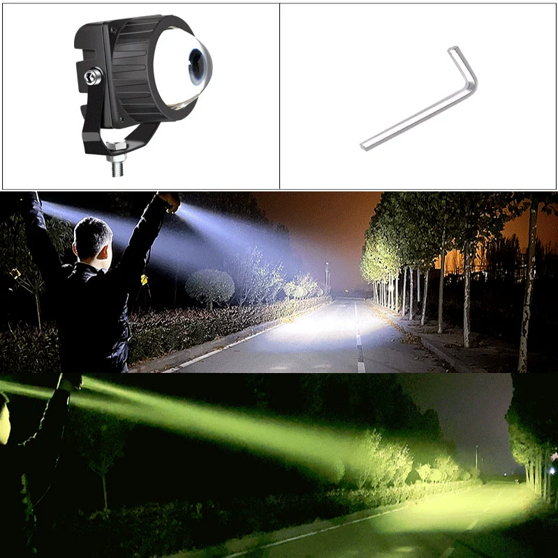 đèn led gầm ô tô Xe LED Spotlight Off -Road Xe laser High -beam Van Cars Mid -NET Light Sửa đổi thanh mặt trước Đèn sương mù Mobilizer Universal đèn gầm ô tô đèn xenon ô tô 