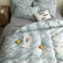Bộ bông hoa Bộ 4 bông nhỏ tươi Mỹ Mục vụ đơn giản Cotton Ký túc xá sinh viên Tấm trải giường - Bộ đồ giường bốn mảnh