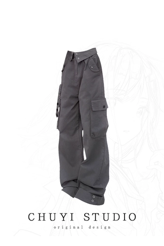 Брендовые дизайнерские штаны, в американском стиле, высокая талия, свободный прямой крой, тренд сезона