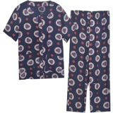 Летние хлопковые штаны для пожилых людей, хлопковый кардиган, пижама, комплект, для среднего возраста