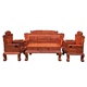 Đồ gỗ gụ Việt Nam gỗ hồng mộc Miến Điện cuộn 6 bộ ghế sofa trái cây lớn bằng gỗ hồng mộc rắn gỗ cổ - Bộ đồ nội thất ghế sofa Bộ đồ nội thất