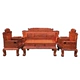 Đồ gỗ gụ Việt Nam gỗ hồng mộc Miến Điện cuộn 6 bộ ghế sofa trái cây lớn bằng gỗ hồng mộc rắn gỗ cổ - Bộ đồ nội thất nội thất phòng khách Bộ đồ nội thất