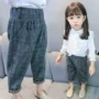 Bé gái mặc quần nhung, mặc quần bé gái, quần Harlan, kho báu của trẻ em, quần mùa thu đông, phiên bản Hàn Quốc của khí ngoại, 1-3-5 tuổi quần nỉ bé gái