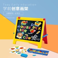Trẻ em của early education easel vẽ bảng set nguồn cung cấp bức tranh Tiếng Anh kỹ thuật số tủ lạnh stick bracket từ viết bảng do choi tre em